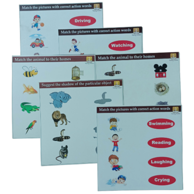 ZEMS Brain Development Matching Activity Cards for Kids Age 4–6 Years
