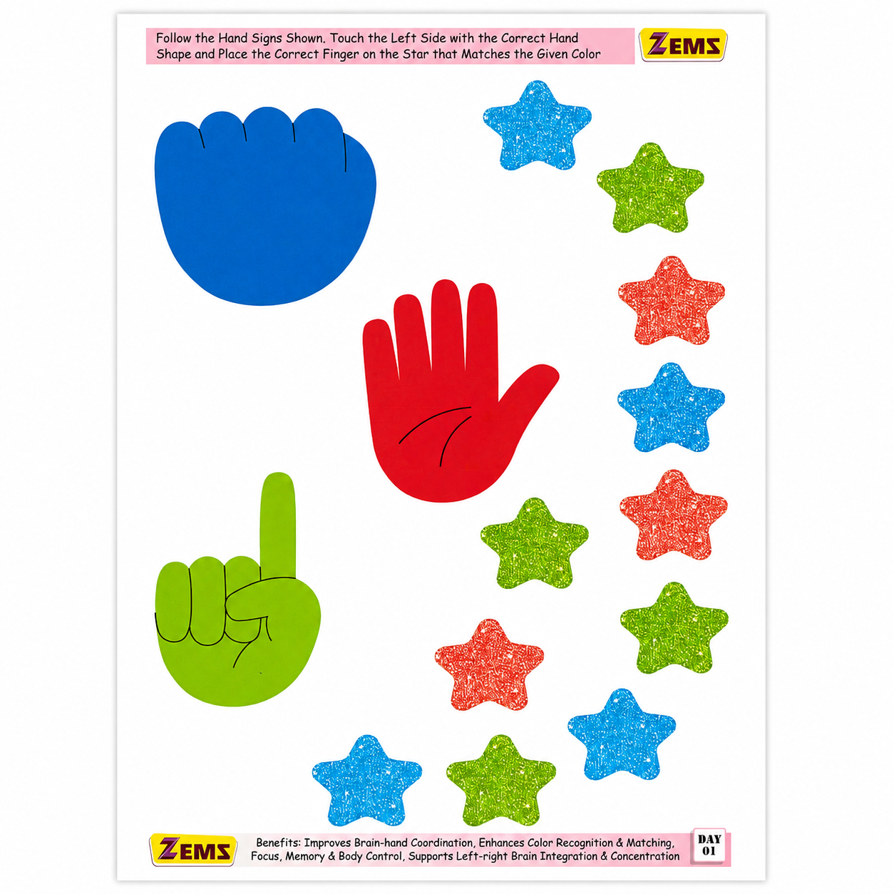ZEMS Brain Booster Activity Kit for Children 4-8 Years