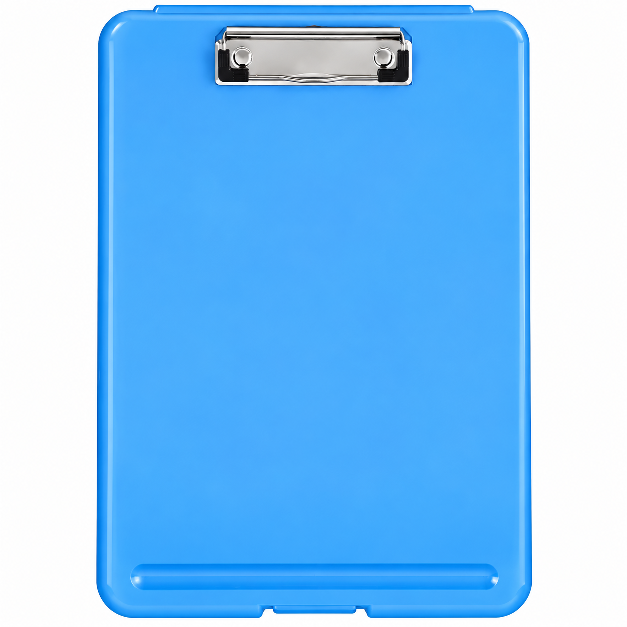 Blue Storage Clipboard with a durable plastic body and metal clip. Ideal for students, teachers, offices, paperwork, field work and everyday writing