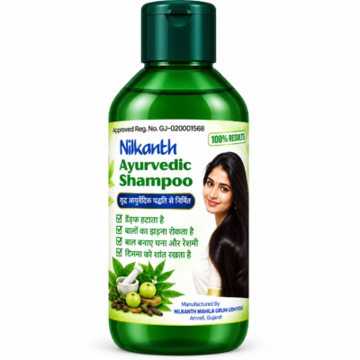 Nilkanth Ayurvedic Shampoo for Healthy and Silky Hair
