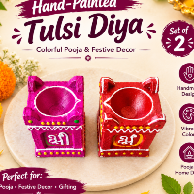 Elegant Tulsi Diya Pooja Decor